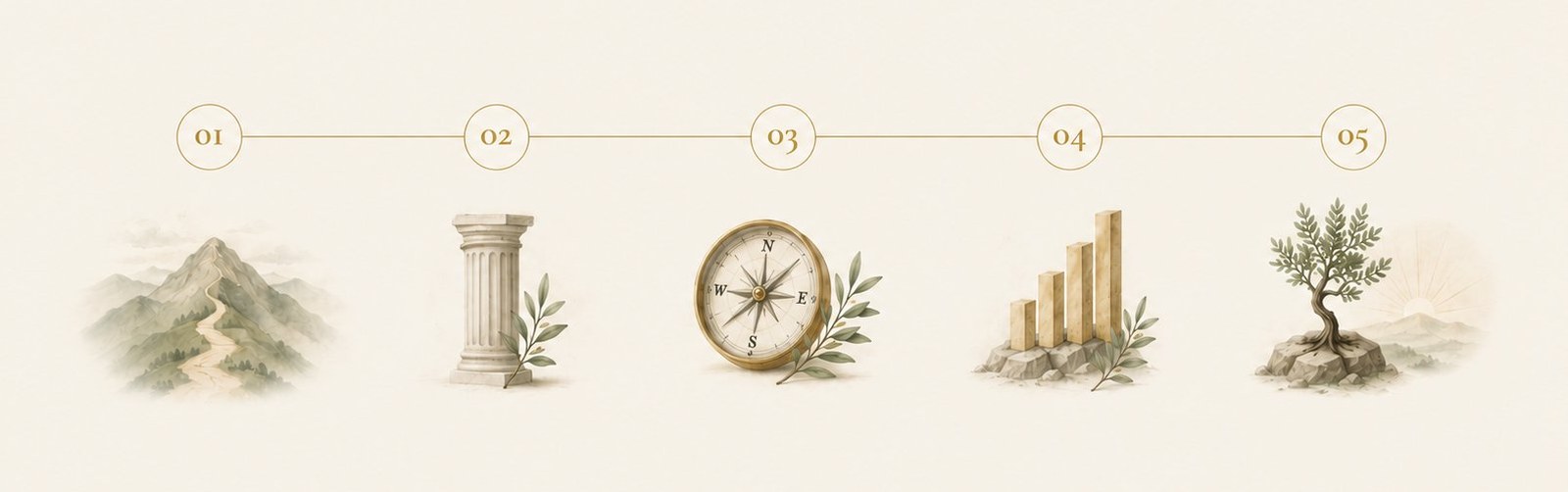 The Courageous Leader Method — five steps illustrated